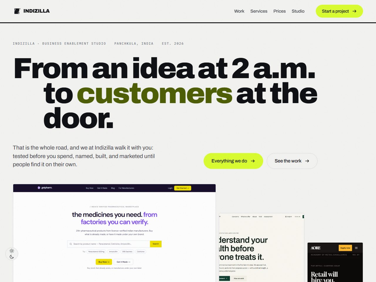 The Showroom: Every service behind glass