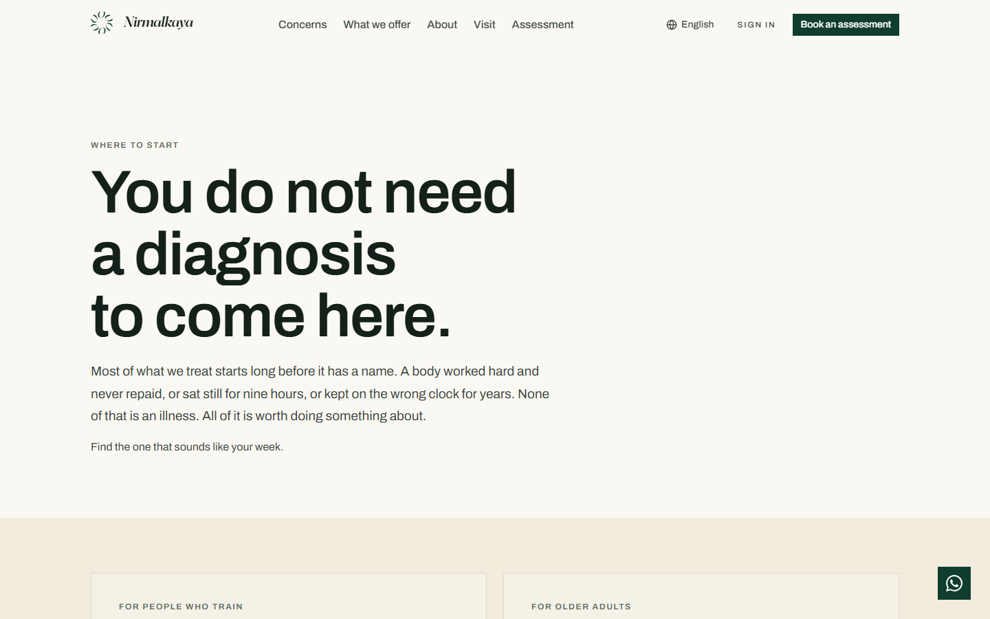 The lifestyle page: you do not need a diagnosis to come here